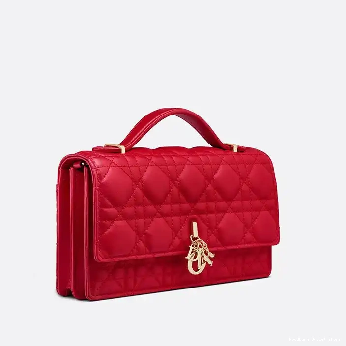 Cheap Handle Dior Cannage Bag Miss Lambskin Mini Red Top 0323 Hot Sale